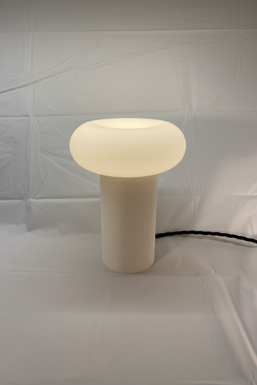 White table lamp on a white background